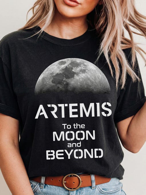 NASA Artemis II Lunar Orbit Mission T-Shirt To The Moon And Beyond Merch Gift For Science Geeks