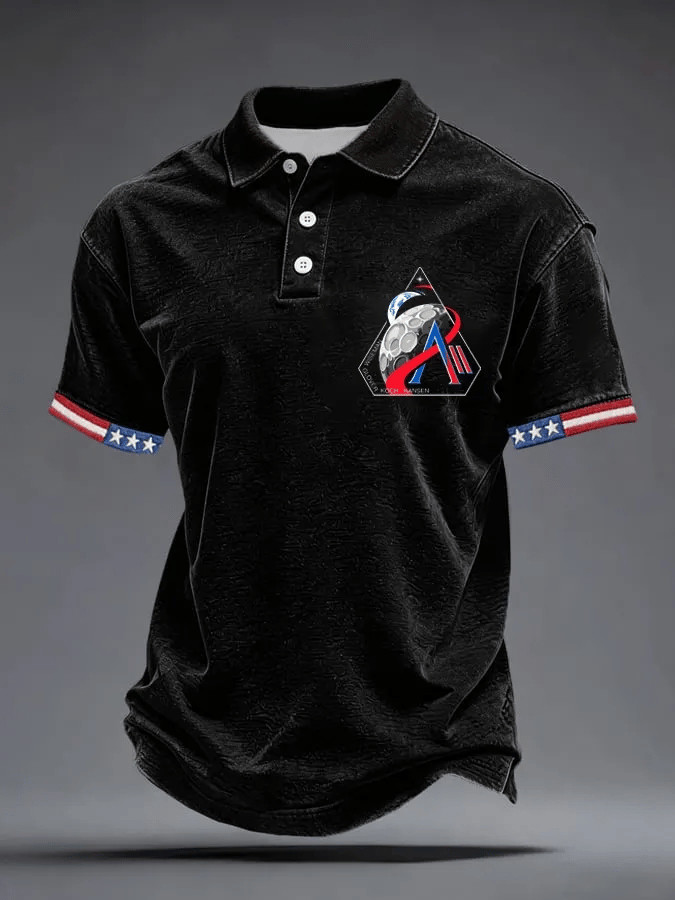 NASA Artemis II Mission Patch Polo Shirt 2026 Crewed Moon Mission Apparel Gift For Men