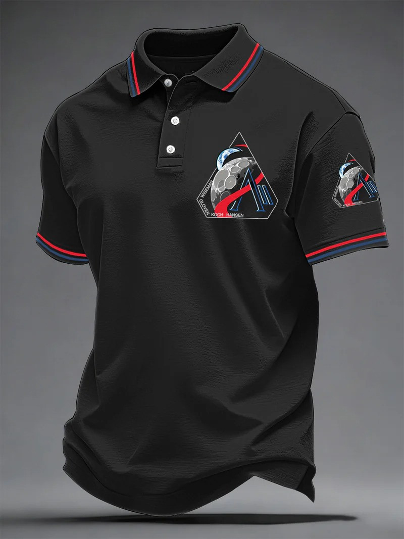 NASA Artemis II Moon Mission Polo Shirt NASA Lunar Mission Clothing Gift For Husband