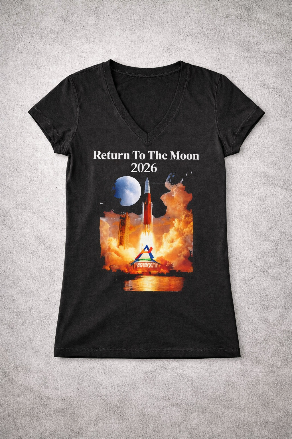 NASA Artemis II Return To The Moon V-Neck Shirt Moon Landing Clothing Space Lover Gift
