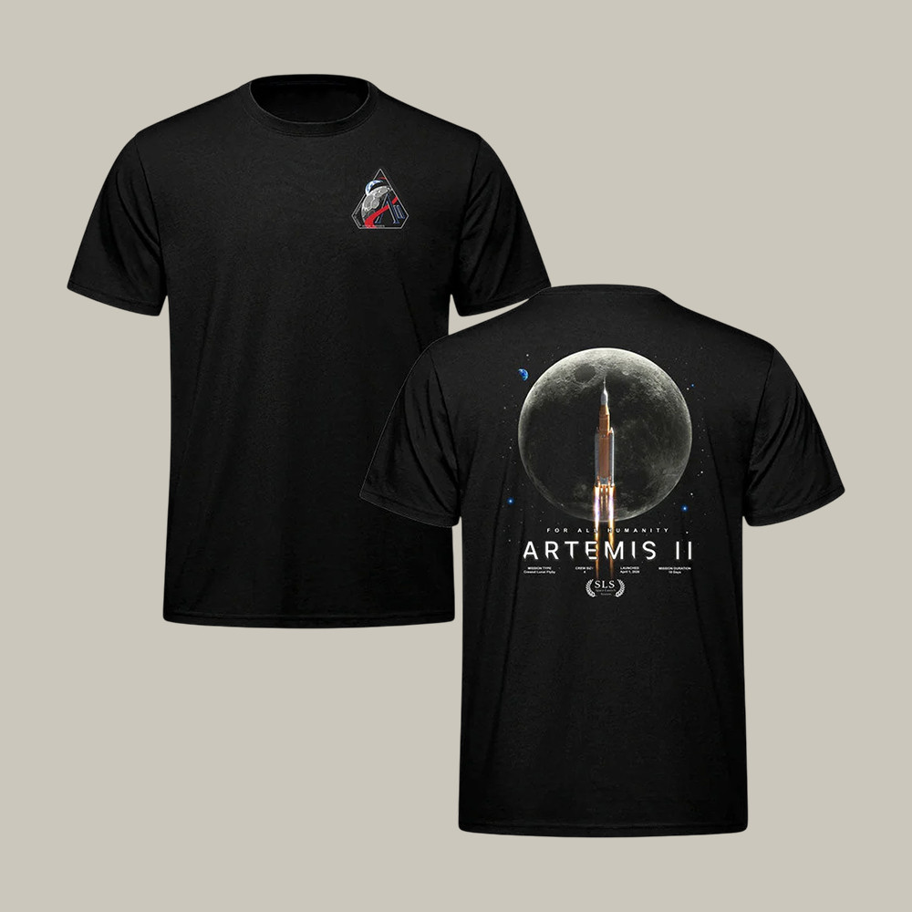 NASA Artemis II Space Mission Logo T-Shirt NASA Moon Landing 2026 Merch Present For Him