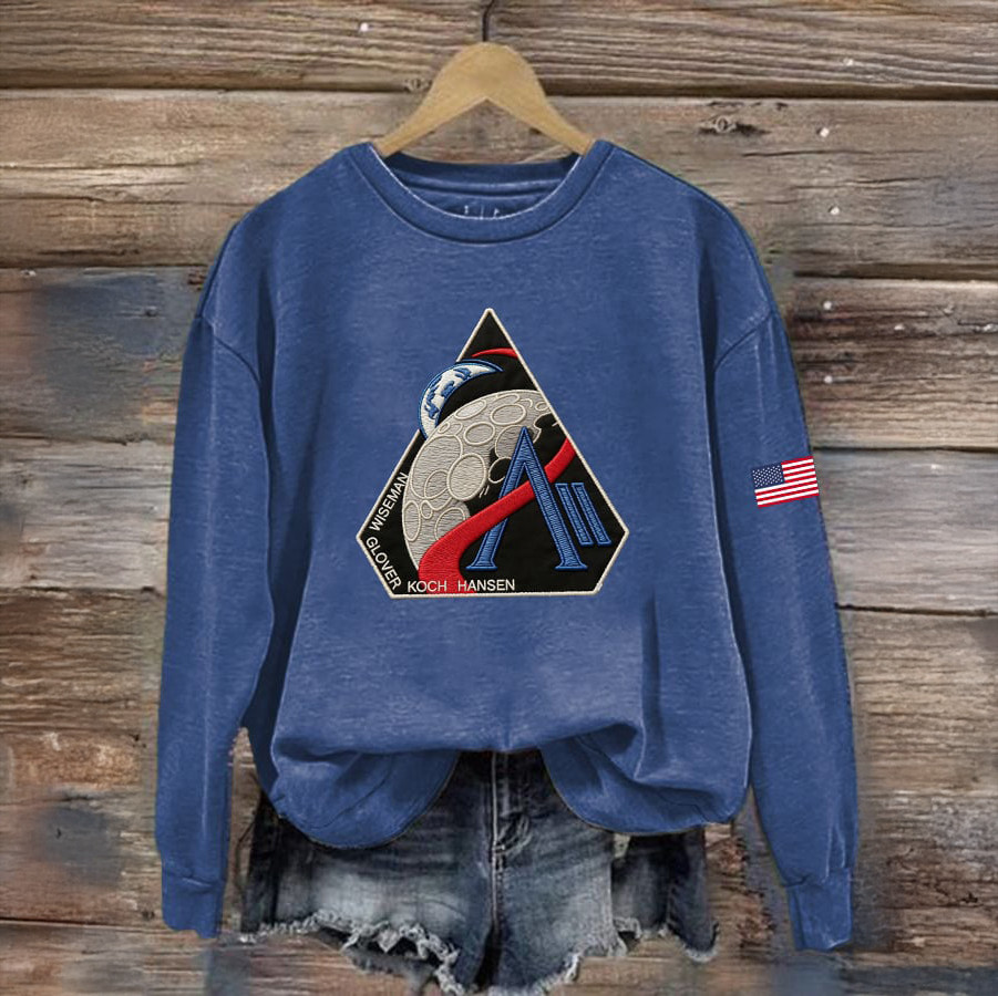 NASA Artemis II Sweatshirt Space Exploration Mission Patch Apparel Science Teacher Gift