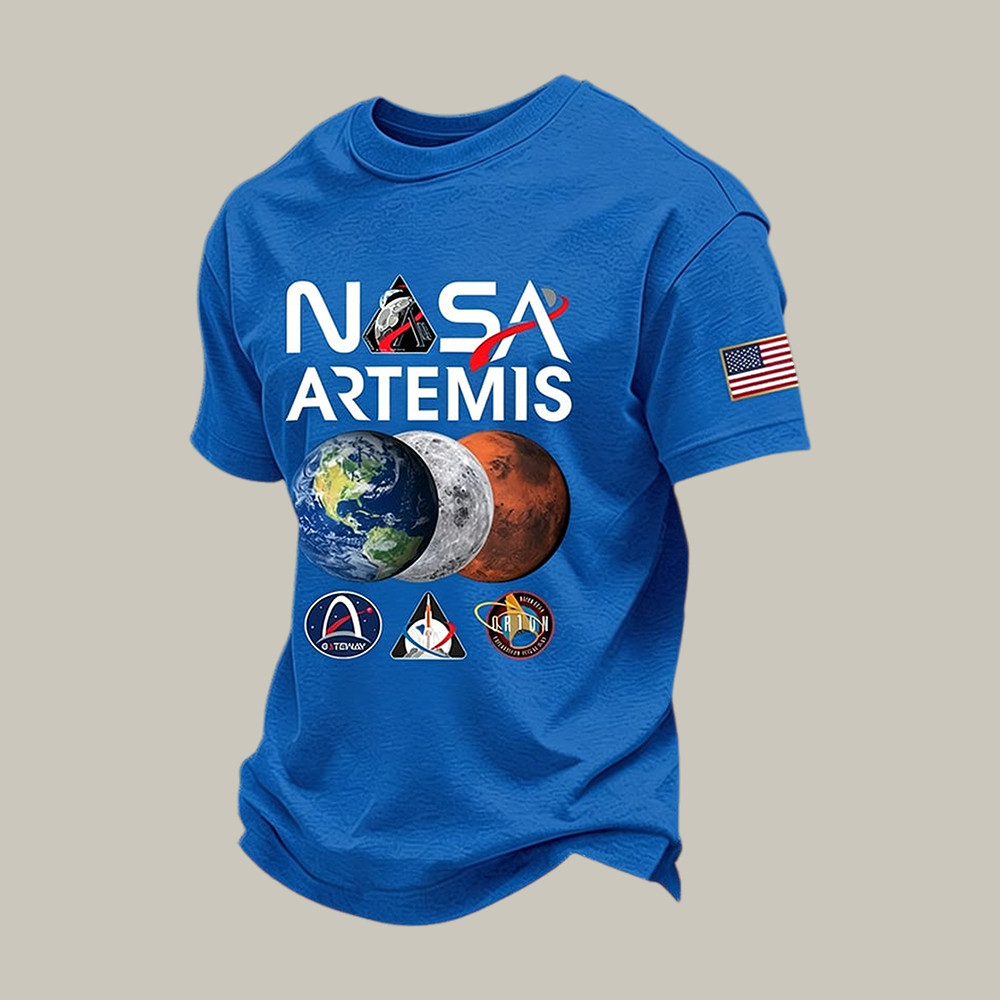 NASA Artemis II T-Shirt E Moon Mars Exploration Apparel Science Student Gift
