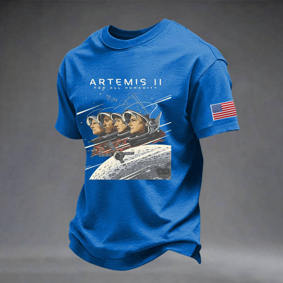 NASA Artemis II T-Shirt For All Humanity Apparel Lunar Mission Gift