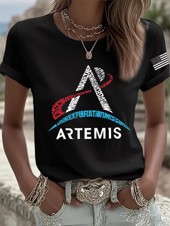 NASA Artemis II T-Shirt Lunar Exploration Mission Apparel Astronomy Fan Gift