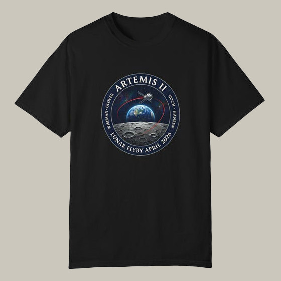NASA Artemis II T-Shirt Manned Mission To The Moon Clothing Gift For Astronomy Fans