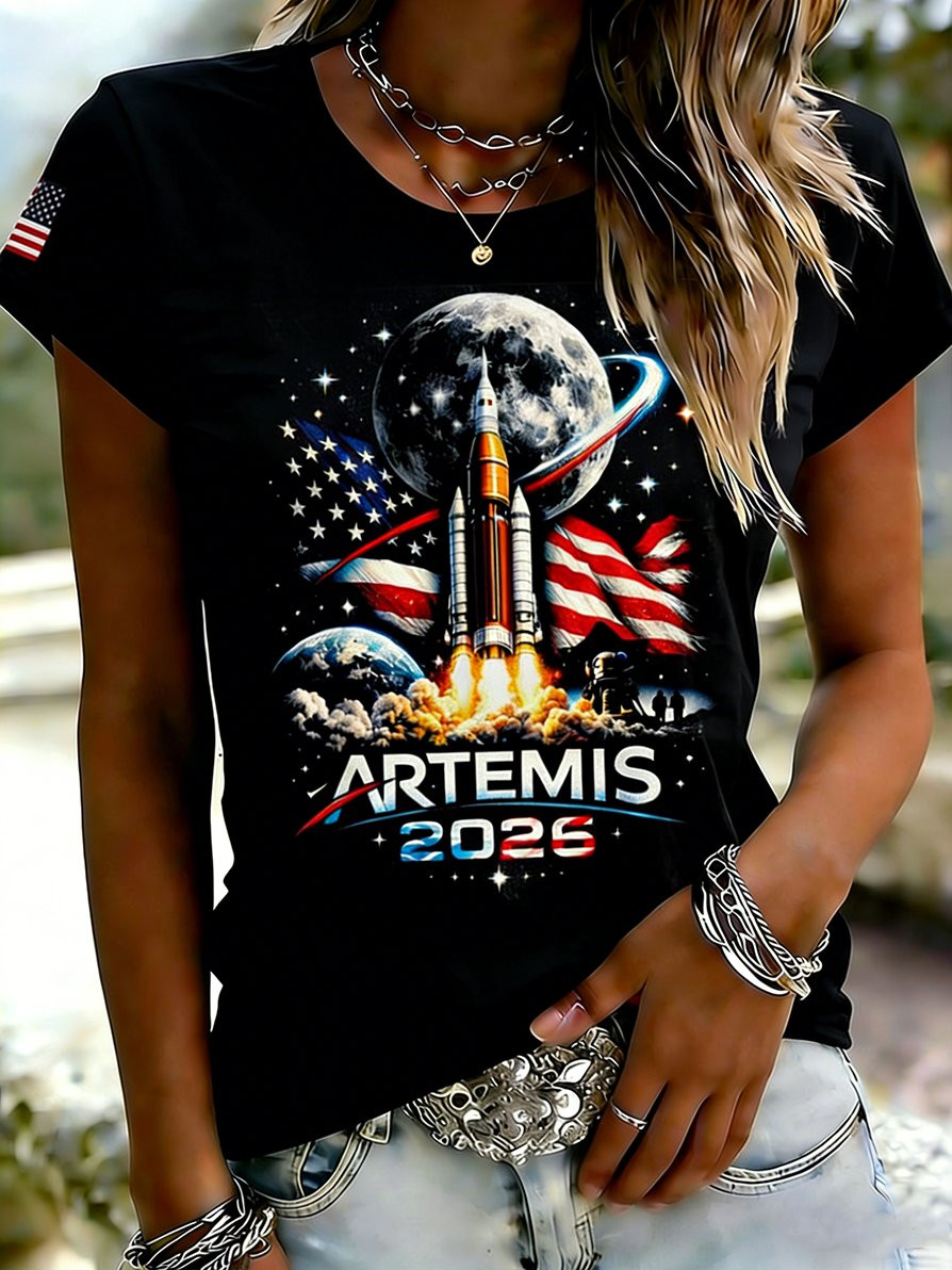 NASA Artemis II T-Shirt NASA Go Back To The Moon Clothing Gift For Space Lover