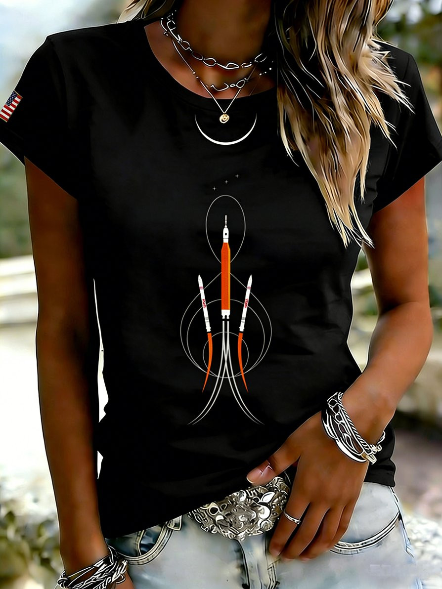NASA Artemis II T-Shirt Rockets Launch To Space Clothes Astronomy Fan Gift