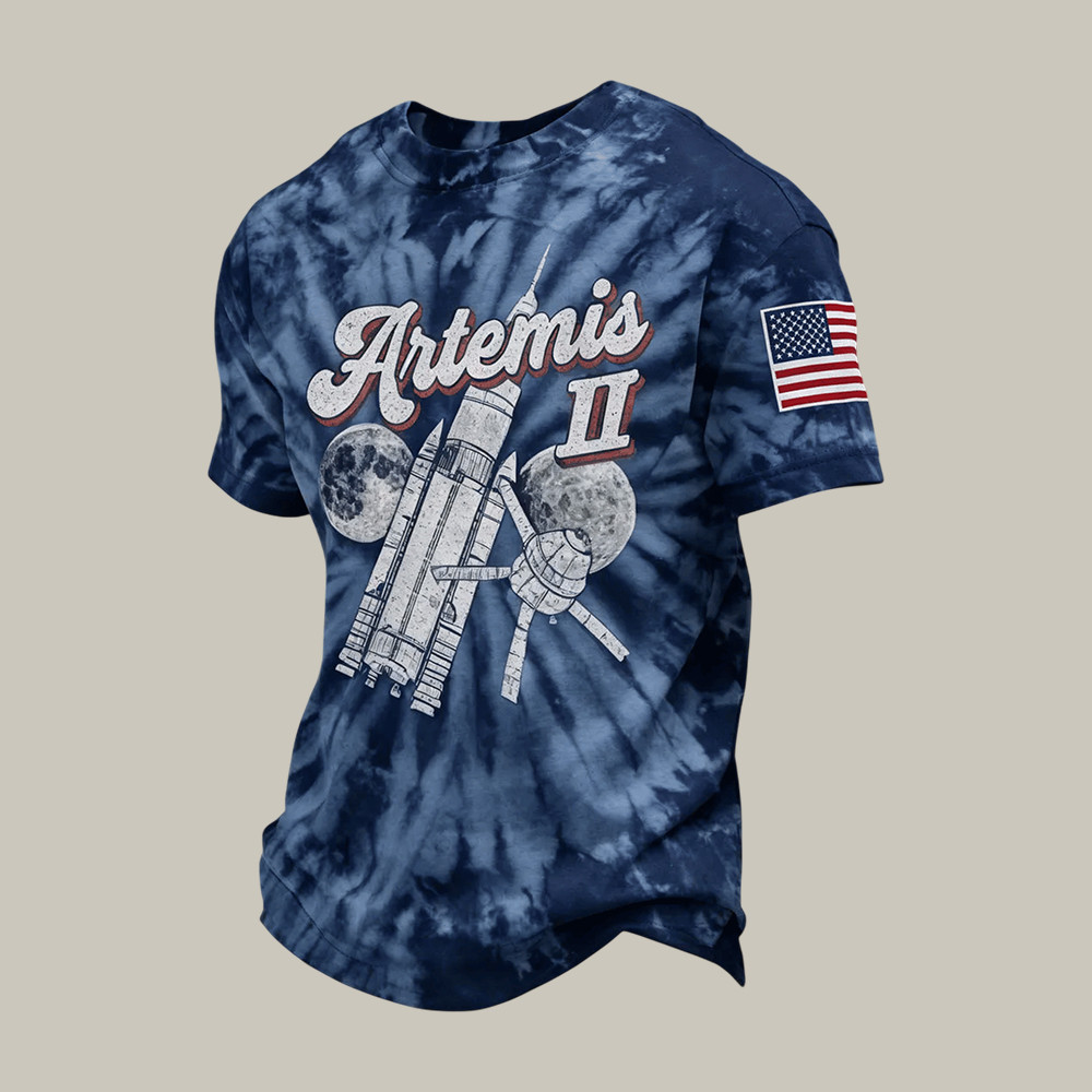 NASA Artemis II T-Shirt Space Exploration Moon Landing Merchandise Gift For Science Nerd