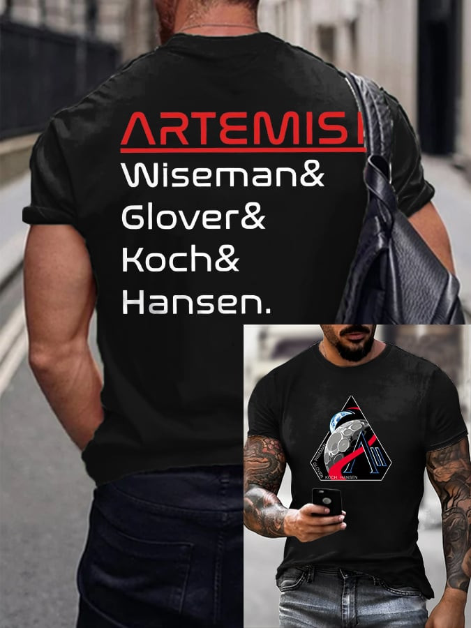 NASA Artemis II T-Shirt Wiseman Glover Koch Hansen Shirt Science Student Gift