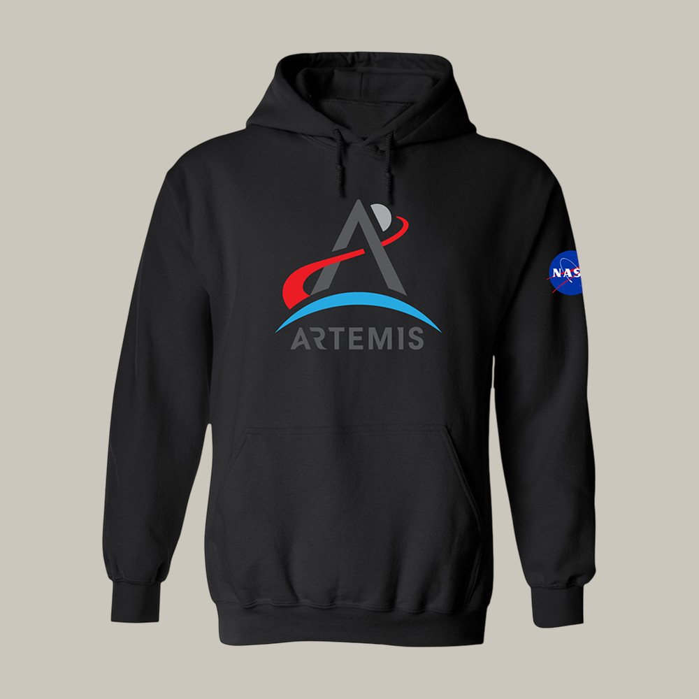 NASA Artemis Logo Hoodie NASA Moon Mission 2026 Hooded Sweatshirt Gift For Astronomy