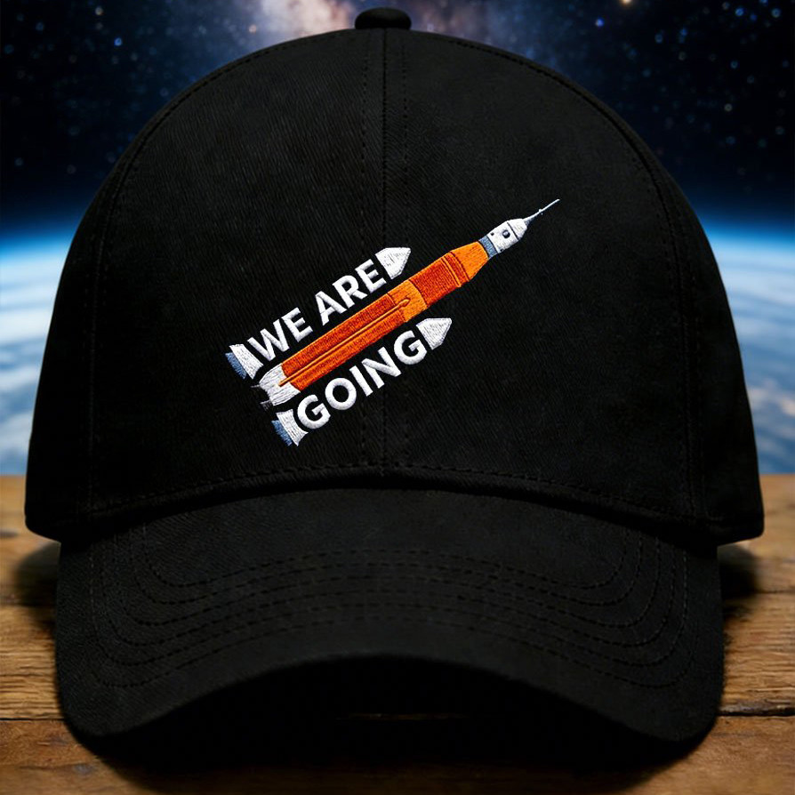 NASA Artemis Word Art Baseball Cap We Are Going Clothes Rocket Nerd Gift