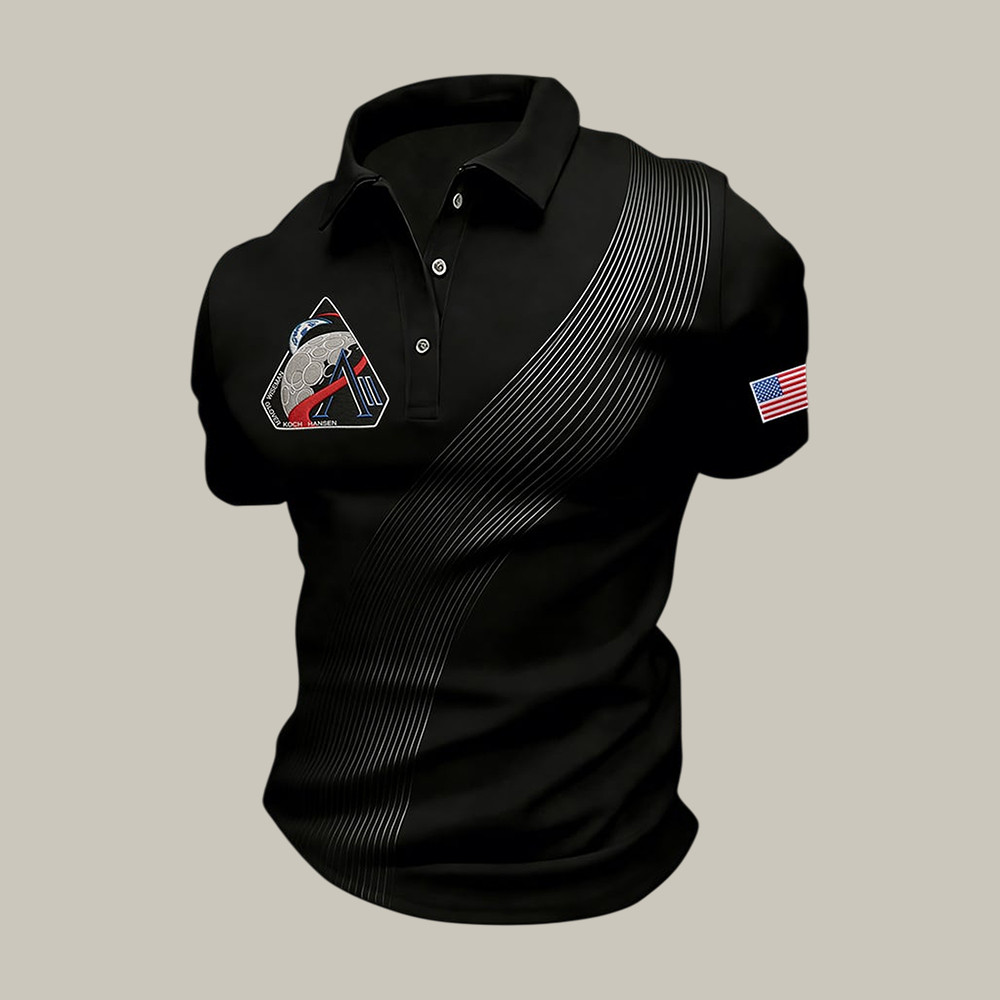 NASA Artemis Word Art Polo Shirt Space Exploration Moon Landing Merch Rocket Nerd Gift
