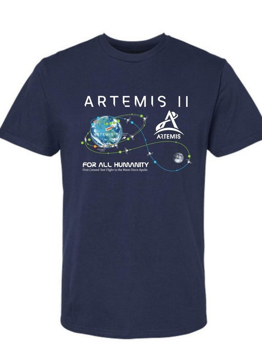 NASA Artemis Word Art T-Shirt For All Humanity Mission Apparel Science Student Gift