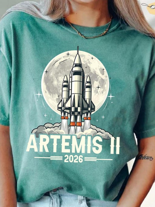 NASA Artemis Word Art T-Shirt SLS Rocket Launch Apparel Gift For Universe Explorer