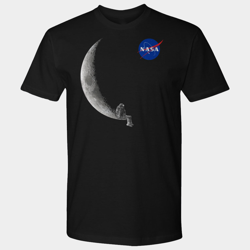 NASA Merch NASA Meatball Logo Shirt Crescent Moon T-Shirt Presents For Boyfriend