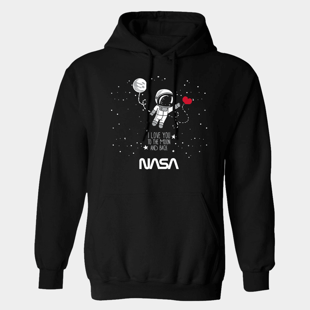 NASA Merch NASA Worm Logo Hoodie To The Moon And Back Hoodie Gifts For Him