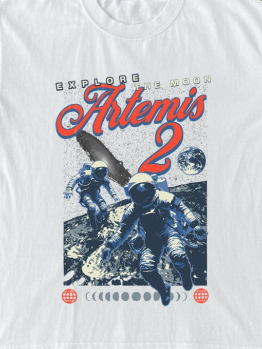 NASA Moon Mission 2026 T-Shirt Artemis Generation Clothing Gift For Aspiring Pilot