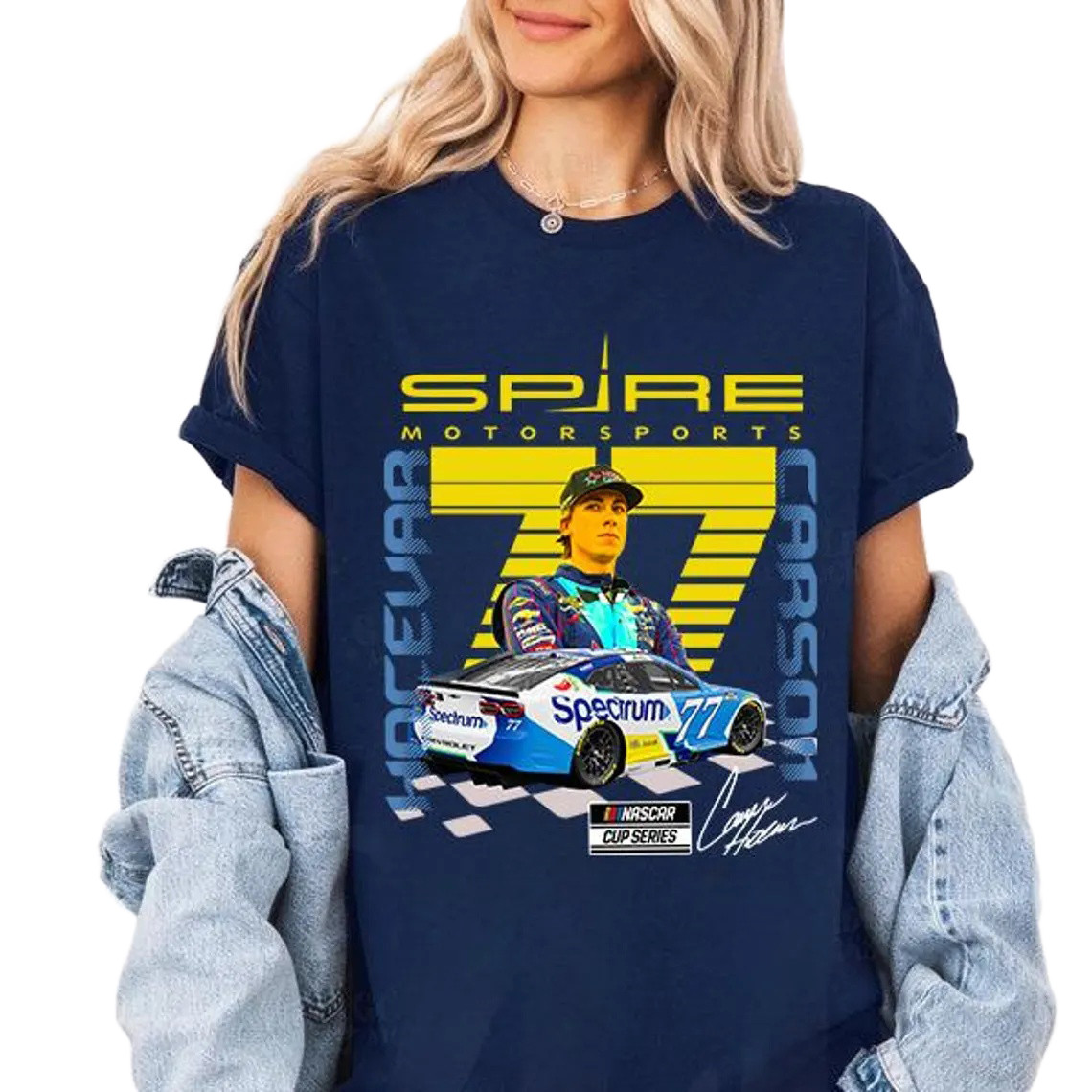 NASCAR Cup Series T-Shirt Spire Motorsports 77 Merchandise Gift For Track Fans