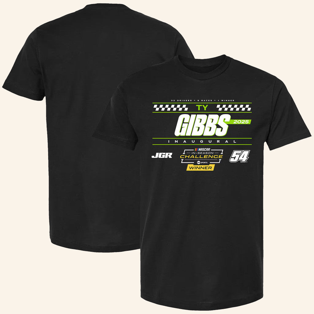 Nascar Merch Ty Gibbs Checkered Flag Sports 2025 Nascar Cup Series In-Season Challenge Winner Shirt Nascar Merch Ty Gibbs Checkered Flag Sports 2025 Nascar Cup Series In-Season Challenge Winner Shirt
