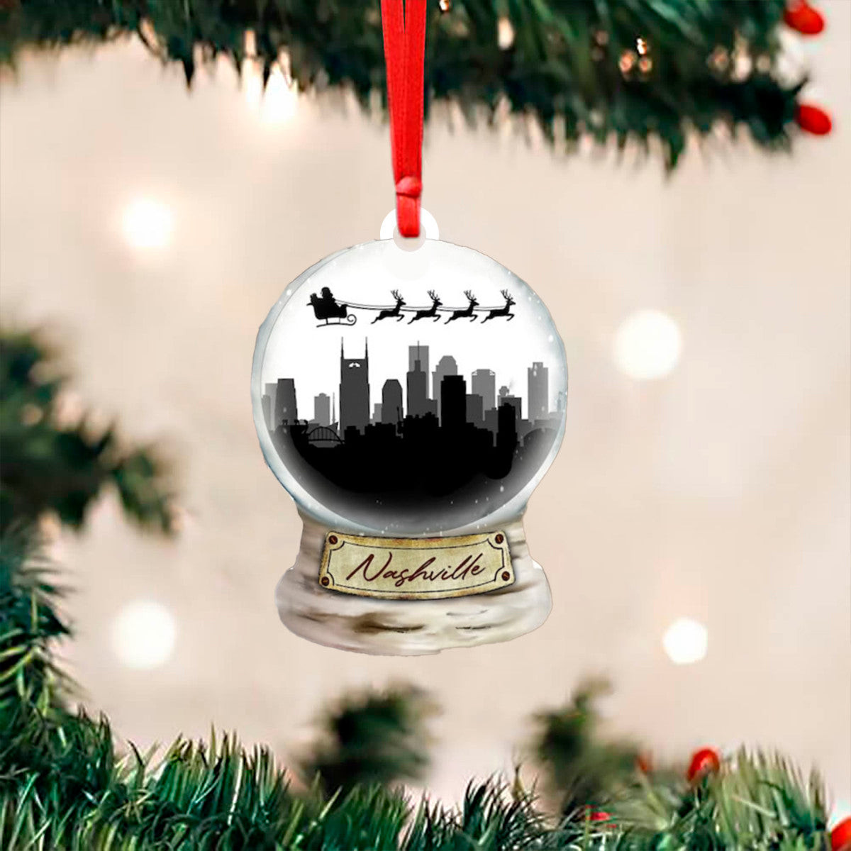 Nashville Christmas Tree Ornament Nashville Tennessee Christmas Ornaments Decoration Gift