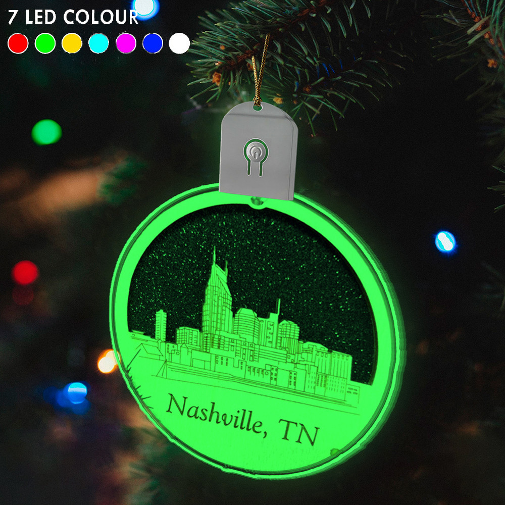 Nashville Led Christmas Ornament Light Up Christmas Tree Ornament 2024