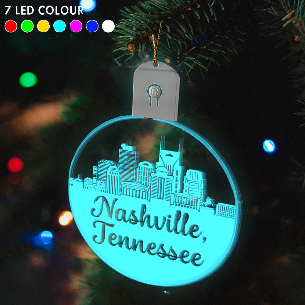 Nashville Led Christmas Ornament Nashville Tennessee Xmas Tree Decoration Ideas 2024