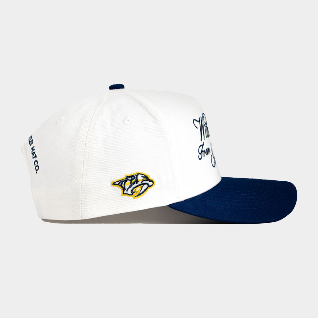 Nashville Locker Room Merch Nashville Predators Hat Embroidered With Love Pred Cap Him Gift