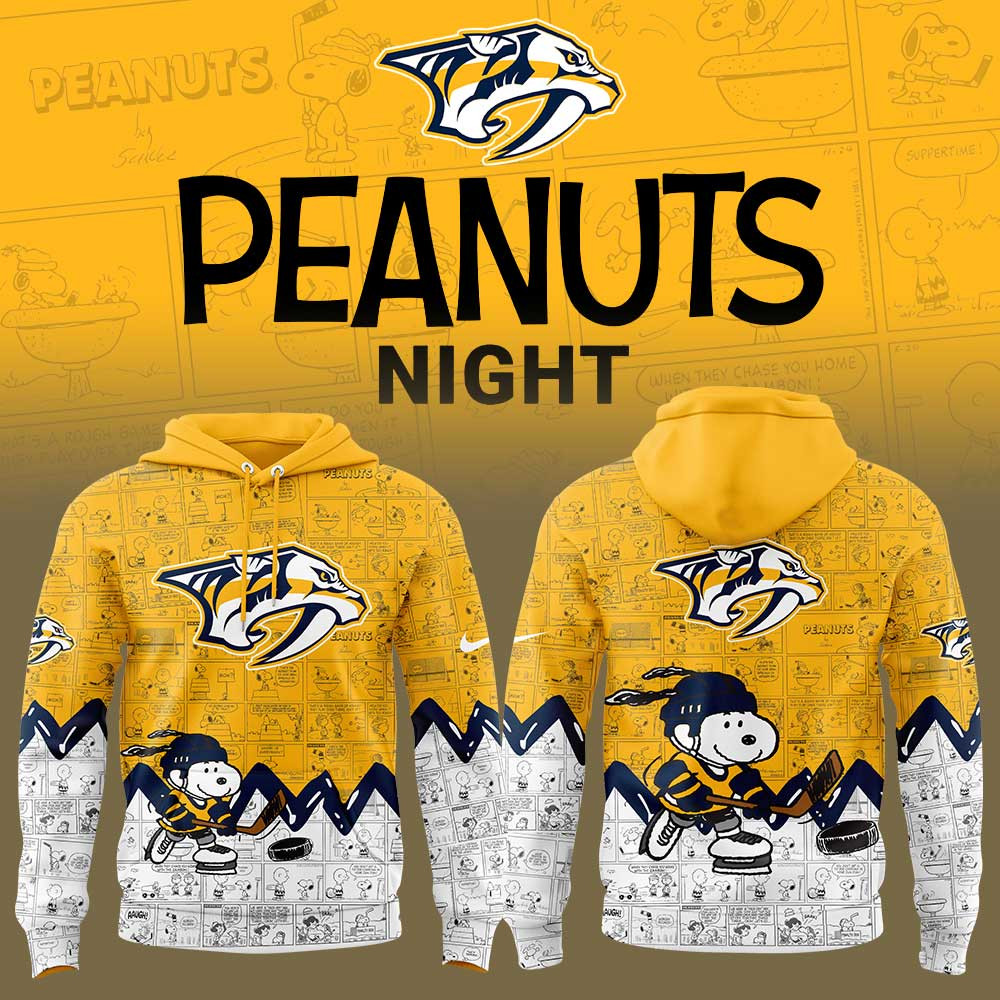 Nashville Predators X Snoopy The Peanuts Hoodie Gifts For The Hockey Lover