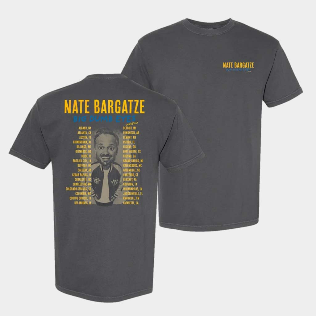 Nate Bargatze Merch 2026 Tour T-Shirt Nate Bargatze Big Dumb Eyes Shirt Birthday Gift For Dad