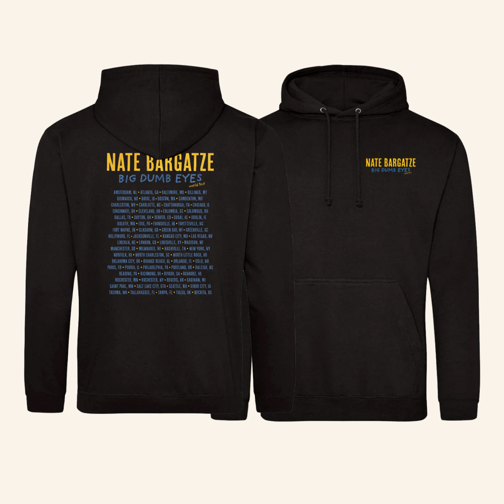 Nateland Merch Big Dumb Eyes Tour Black Hoodie Christmas Gifts For Guys Nateland Merch Big Dumb Eyes Tour Black Hoodie Christmas Gifts For Guys