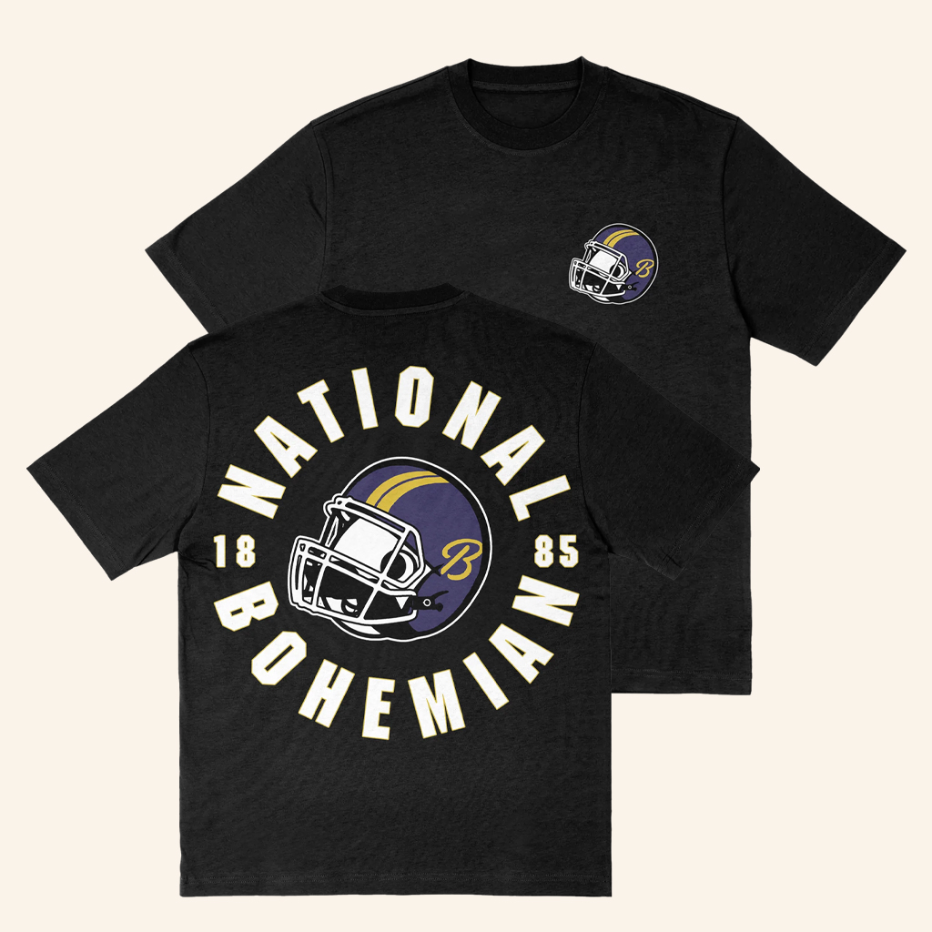 National Bohemian Merch Gridiron Classic Black T-Shirt Good Gifts For Boyfriend