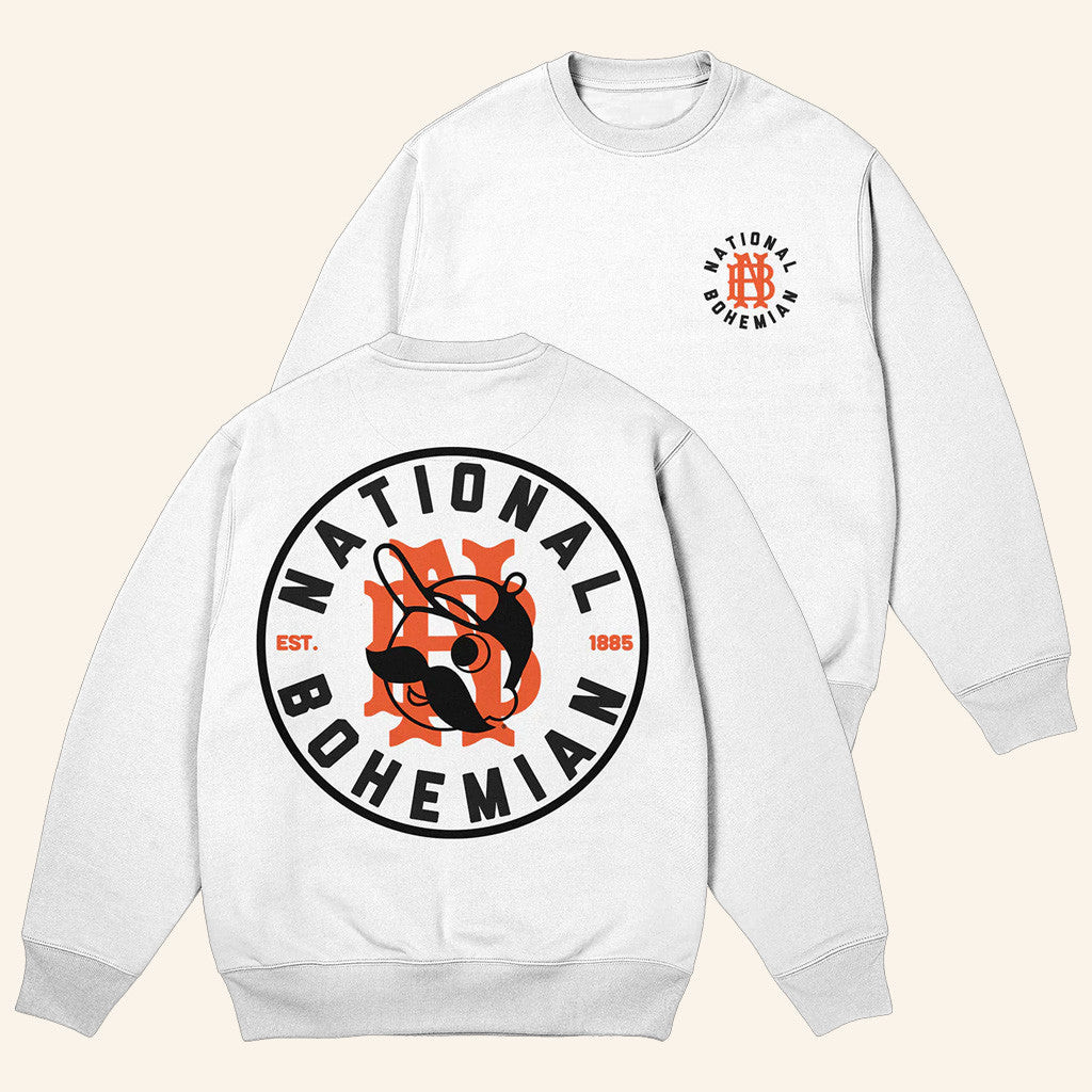 National Bohemian Merch National Bohemian White Sweatshirt Gifts For Him National Bohemian Merch National Bohemian White Sweatshirt Gifts For Him