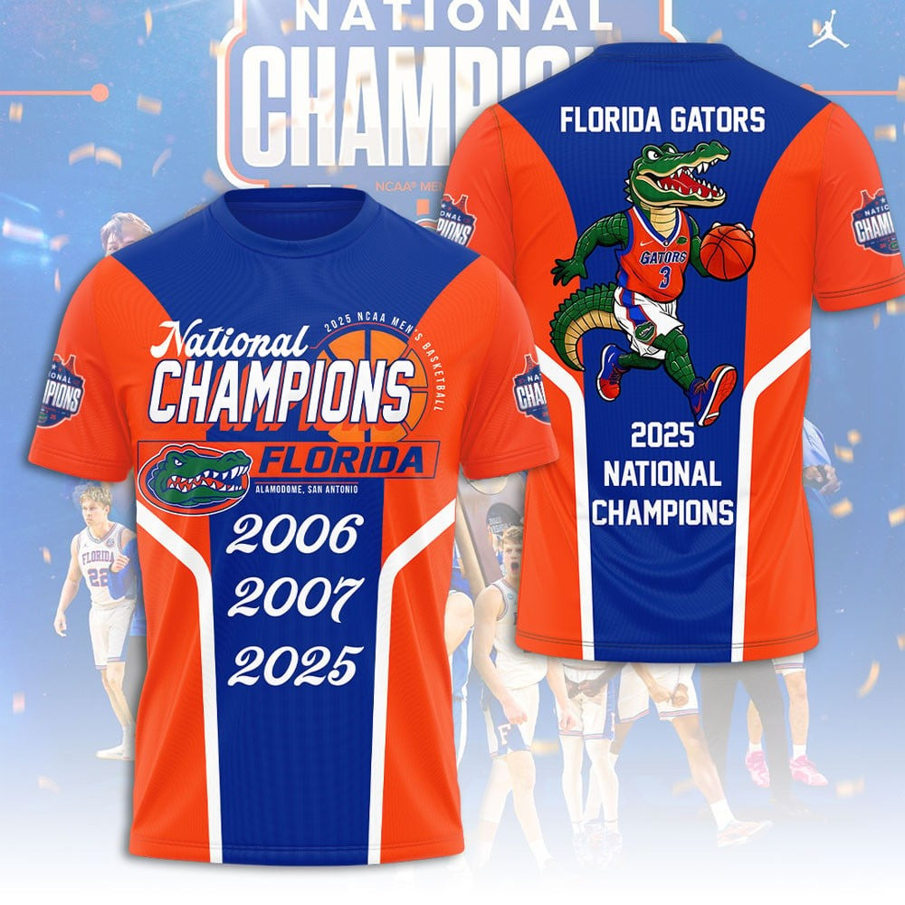 National Champions 2007 2025 Florida Gators Basketball T-Shirt Gifts For Fans