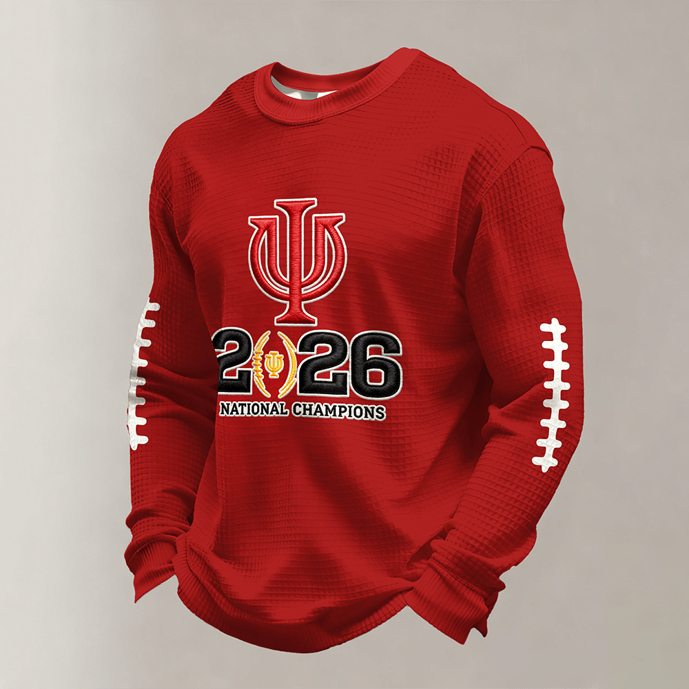 National Champions 2026 Indiana Hoosiers Long Sleeve Shirt Football Merchandise