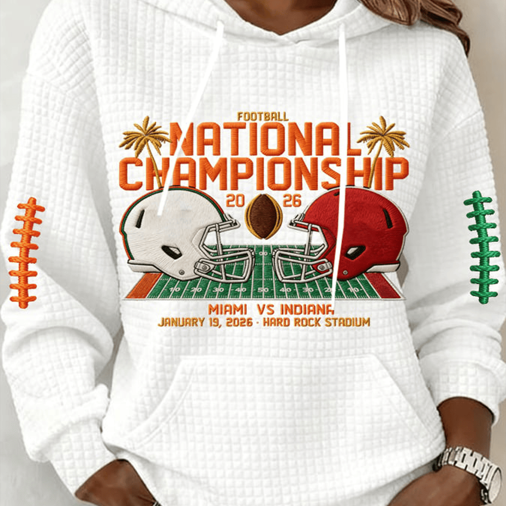 National Championship Miami Vs Indiana Hoodie Game Day Clothing Football Lover Presents