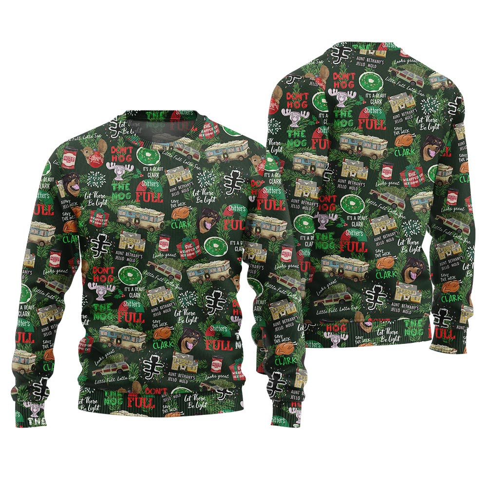 National Lampoon Clark Griswold Christmas Sweater Exclusive Holiday Sweater Merch for Gift Giving