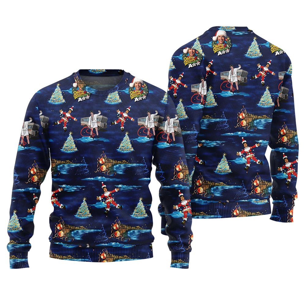 National Lampoon Clark Griswold Ugly Christmas Sweater Holiday Merch That Makes a Perfect Christmas Gift