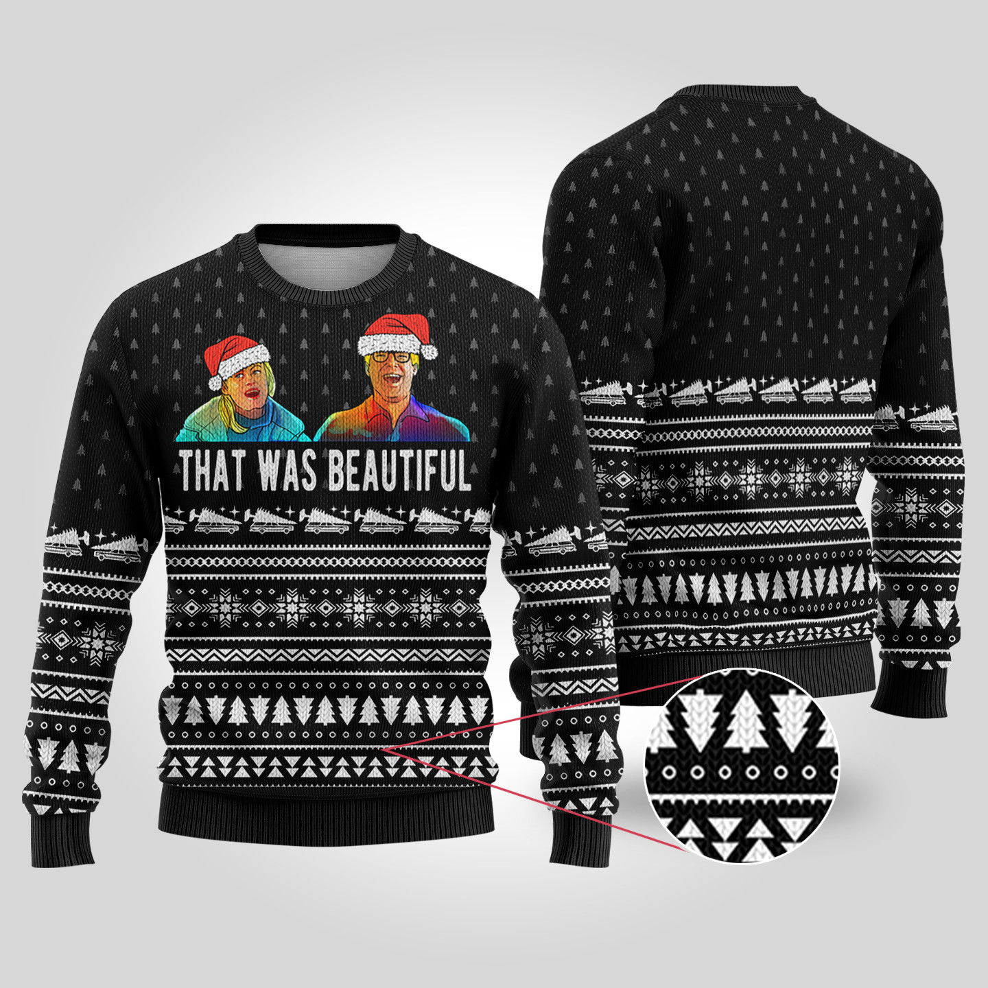 National Lampoon Ellen That Was Beautiful Black Ugly Christmas Sweater Special Merch Gift Idea for Festive Celebrations