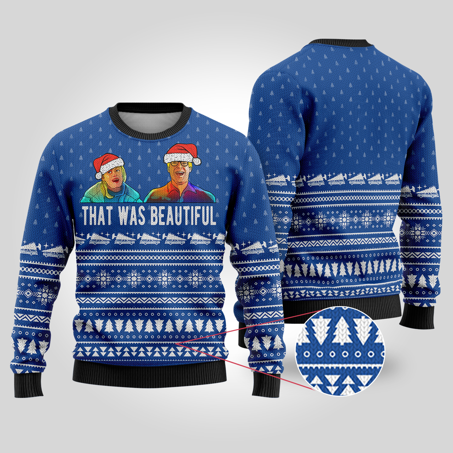 National Lampoon Ellen That Was Beautiful Royal Ugly Christmas Sweater Casual Winter Sweatshirt for Daily Comfort