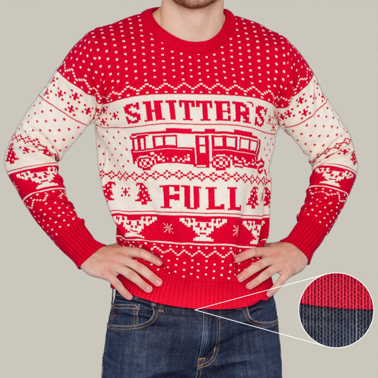 National Lampoon Vacation Shitter'S Full Ugly Christmas Sweater Xmas Outfits Xmas Gifts For Son
