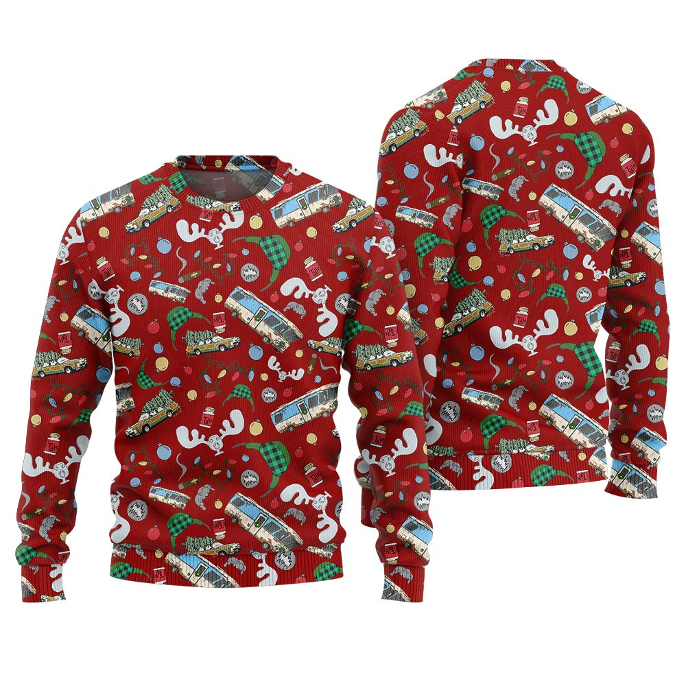National Lampoon Vacation Ugly Christmas Sweater Stylish Winter Sweatshirt for Everyday Wear