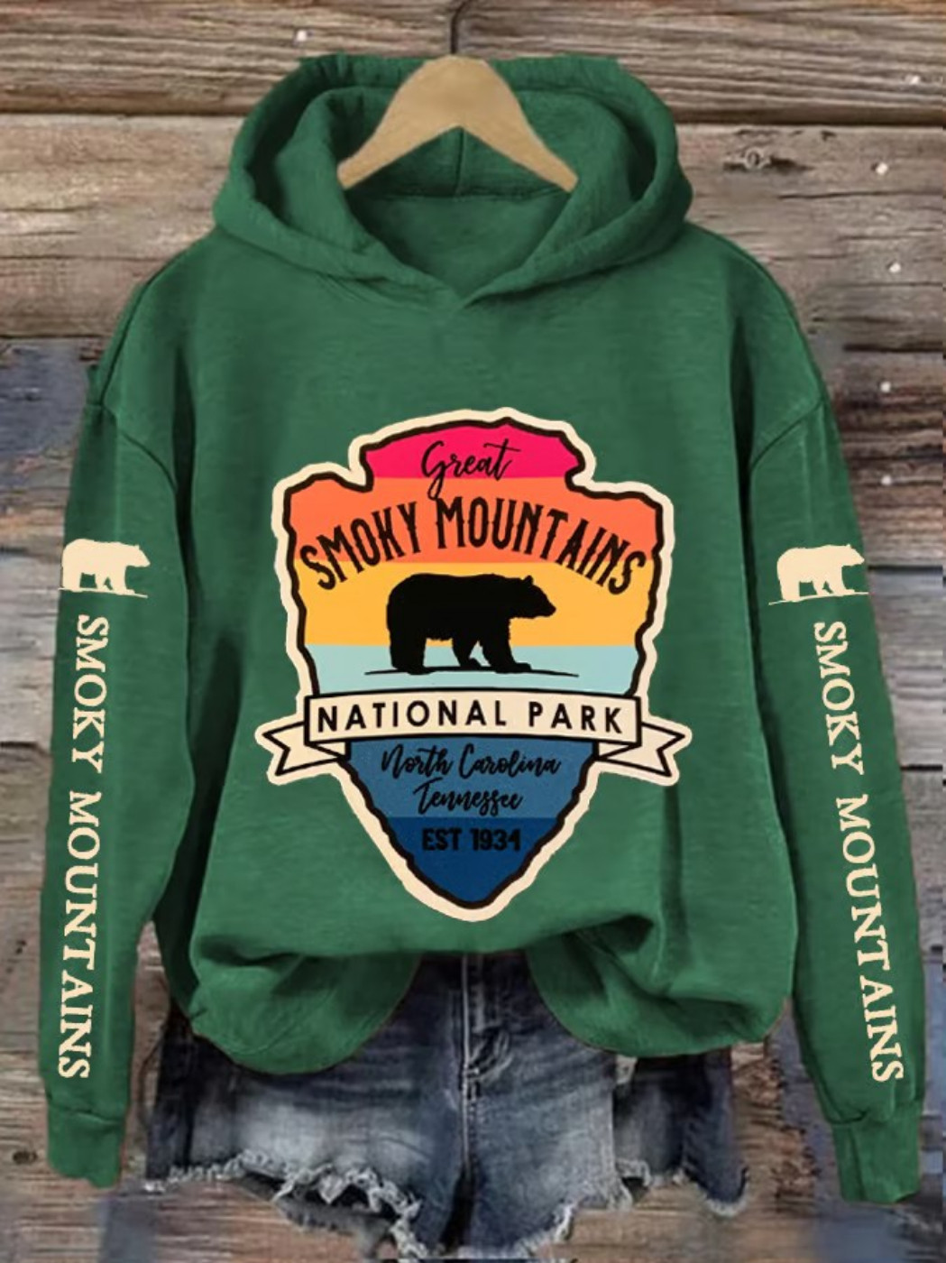 National Park Hoodie Great Smoky Mountains Bear Hoodie Gifts For Women