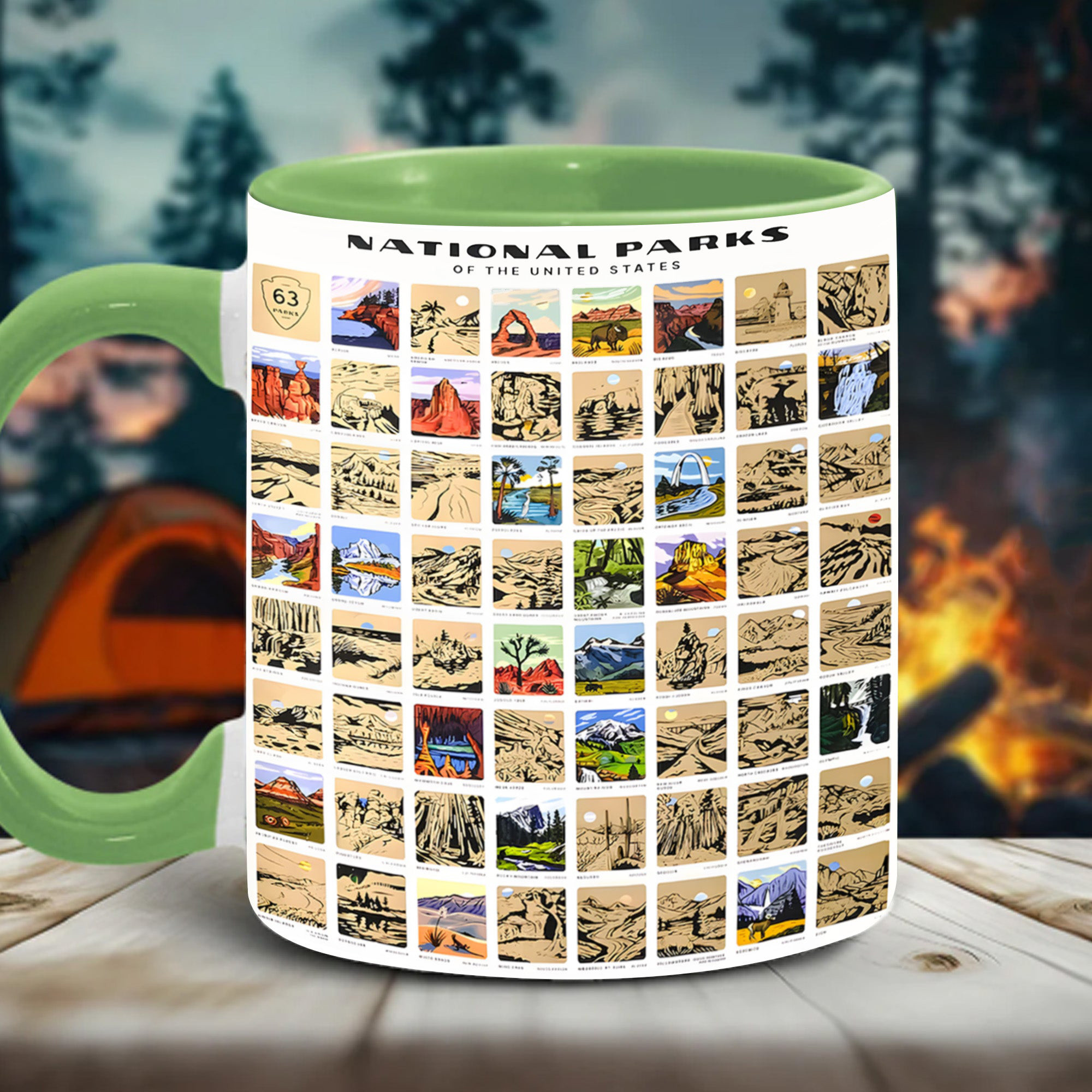 National Parks Of The United States Mug Coffee Mugs Unique Gifts For American