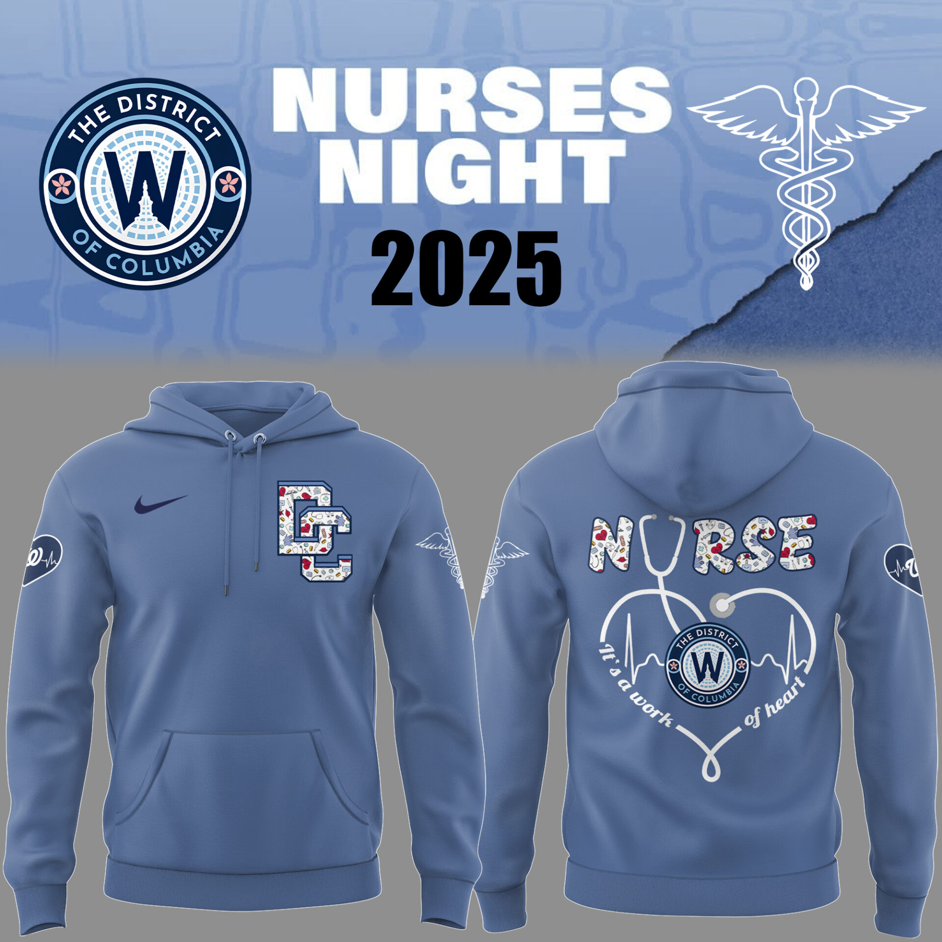 Nationals Baseball Nurses Night Hoodie Baseball Fan Gifts