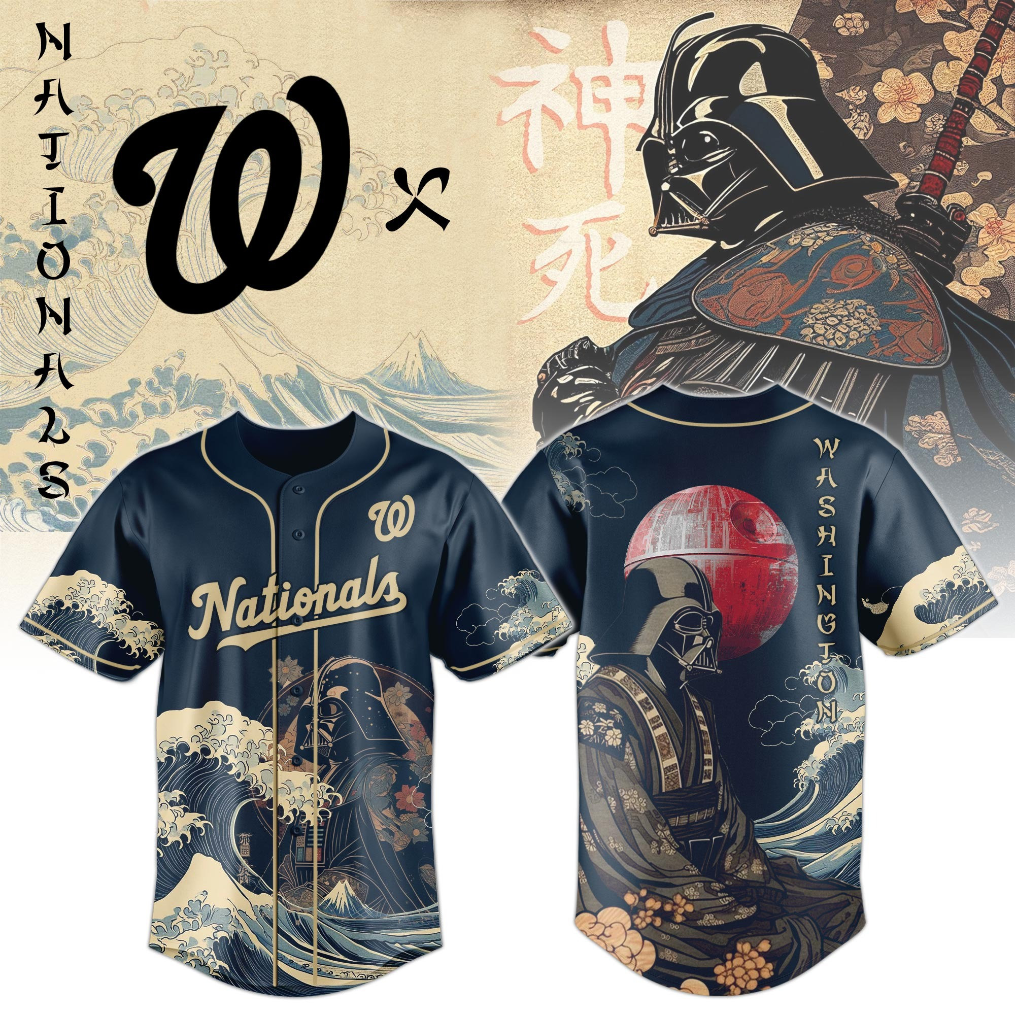 Nationals Darth Vader MLB Japan Edition Jersey 2025 Gift For Sports Collectors