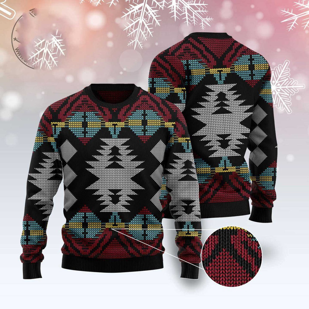 Native American Aboriginal Pattern Funny Ugly Christmas Sweater Best Christmas Gifts