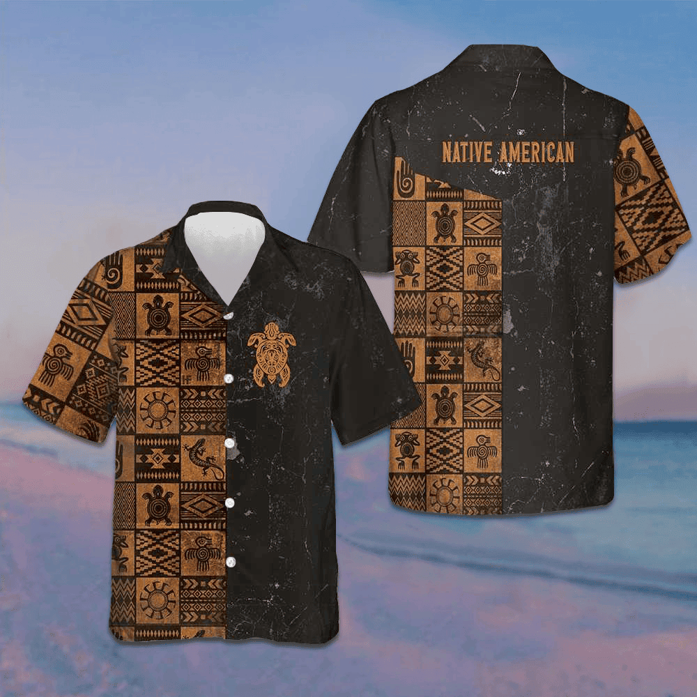 Native American Aztec Ethnic Hawaiian Shirt Mens Summer Short Sleeve Shirts Gifts For Stepson Native American Aztec Ethnic Hawaiian Shirt Mens Summer Short Sleeve Shirts Gifts For Stepson