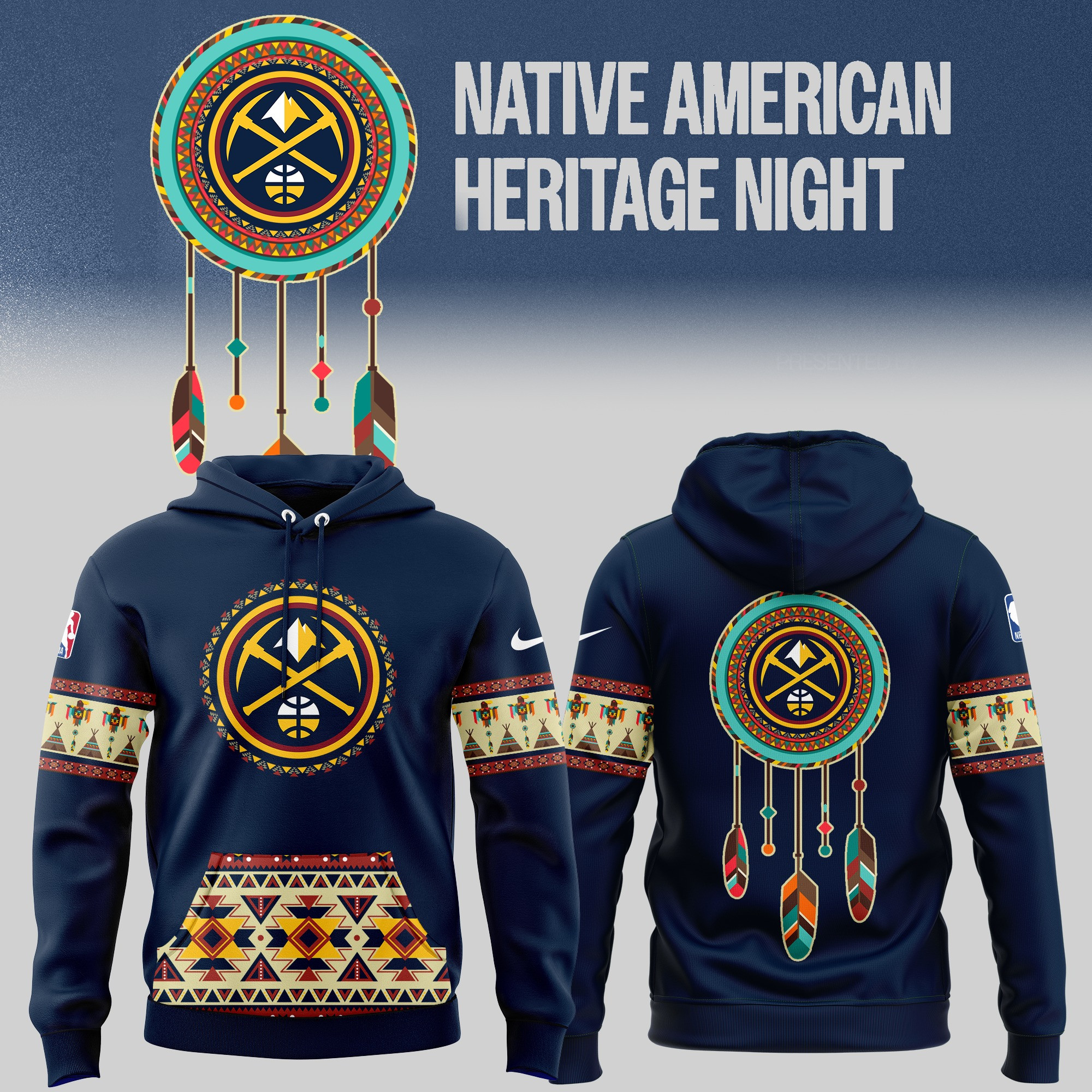 Native American Heritage Night Denver Nuggets Hoodie Basketball Fan Gifts For Him For Dad