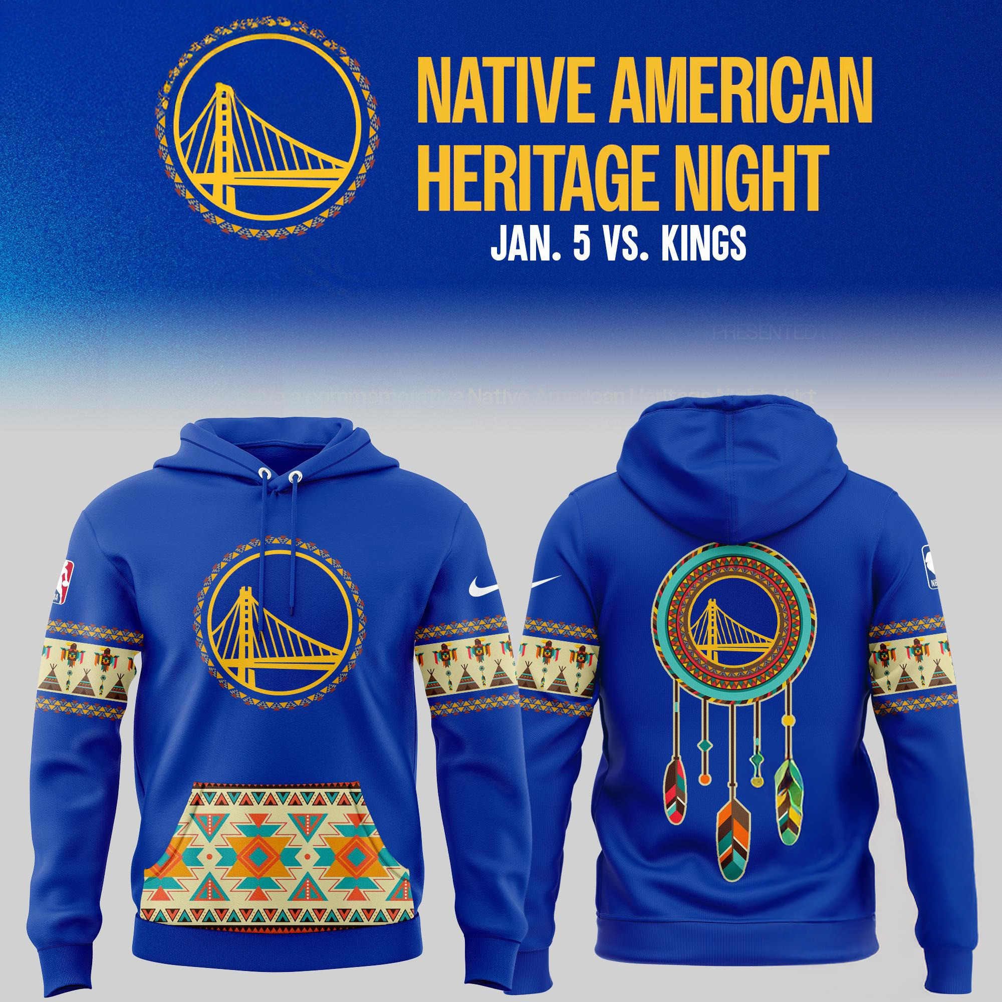 Native American Heritage Night Golden State Warriors Hoodie Best Gifts For Basketball Fans